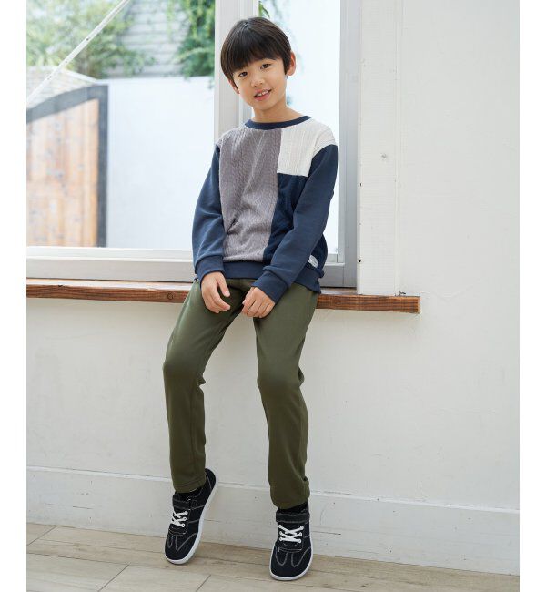 ikka kids「ニットソーブロックストレーナー（120~160cm）」|Tシャツ・カットソー|