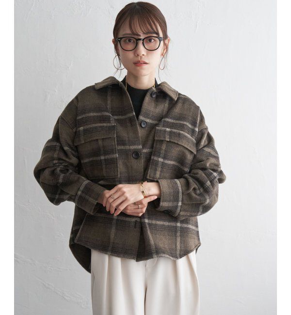 ikka「シャギーチェックCPOシャツ」|シャツ・ブラウス|