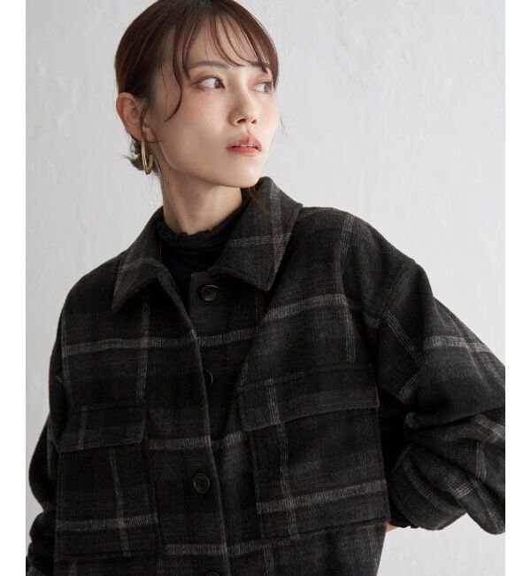 ikka「シャギーチェックCPOシャツ」|シャツ・ブラウス|