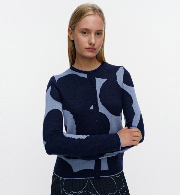Marimekko「Harhautus Unikko ニットカーディガン」|ニット・セーター|
