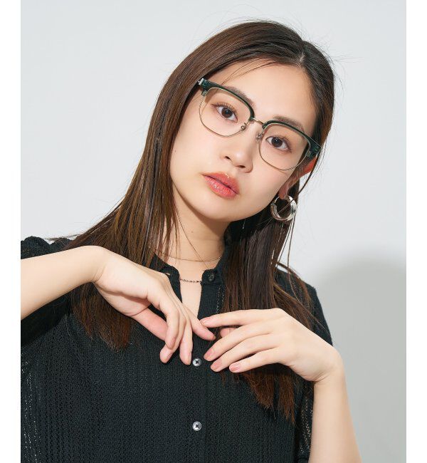  「ウエリントン型メガネ｜読書 レディース 女性用 大人可愛い 大理石｜Zoff｜CHIC レンズ交換券付」|メガネ|