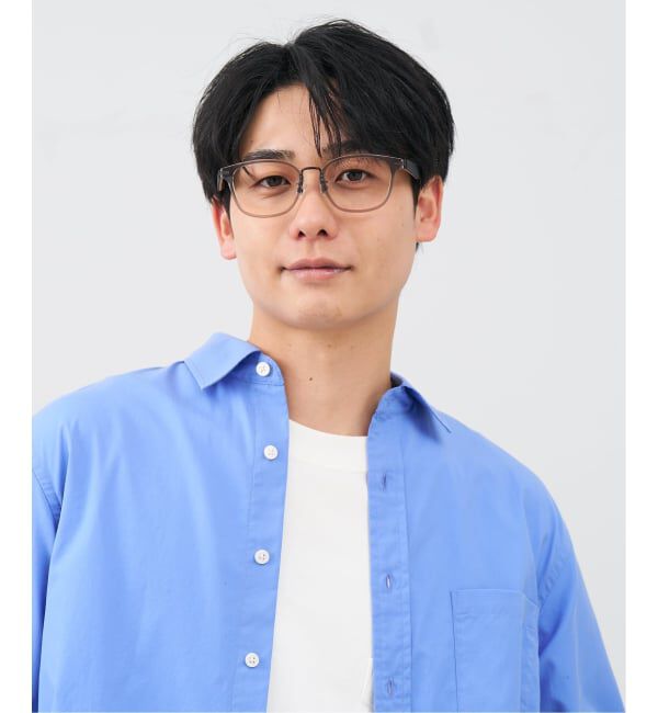  「 ウェリントン型 メガネ | レザー調、ラバーテンプル Zoff  レンズ交換券付 レンズ交換券付」|メガネ|