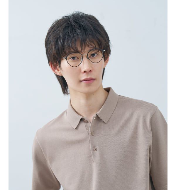  「ボストン型 メガネ | 中顔面短縮みえメガネ チタン 軽量 メタル 伊達 大人可愛い Zoff レンズ交換券付」|メガネ|