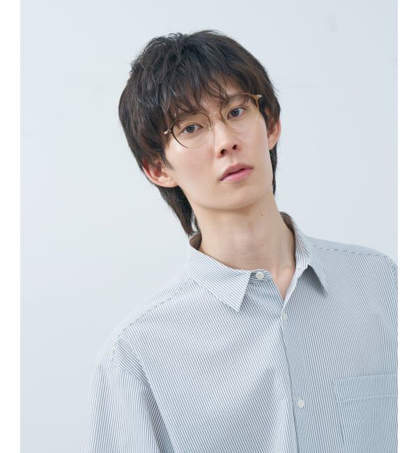  「ボストン型 メガネ | 中顔面短縮みえメガネ チタン 軽量 メタル 伊達 大人可愛い Zoff レンズ交換券付」|メガネ|