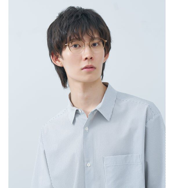 「ボストン型 メガネ | 中顔面短縮みえメガネ チタン 軽量 メタル 伊達 大人可愛い Zoff レンズ交換券付」|メガネ|