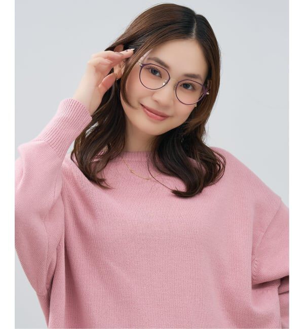  「ボストン型 メガネ | 中顔面短縮みえメガネ チタン 軽量 メタル 伊達 大人可愛い Zoff レンズ交換券付」|メガネ|