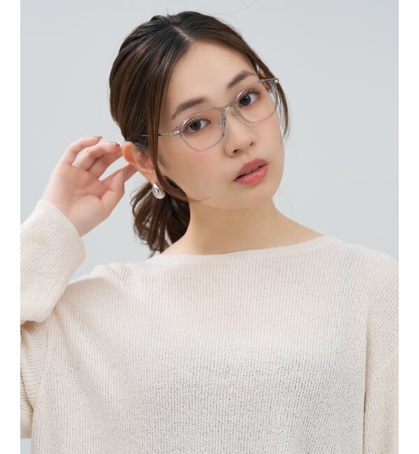  「ウェリントン型 メガネ | チタン TR素材 軽量 メタル 伊達・度付き 大人可愛い Zoff  レンズ交換券付」|メガネ|