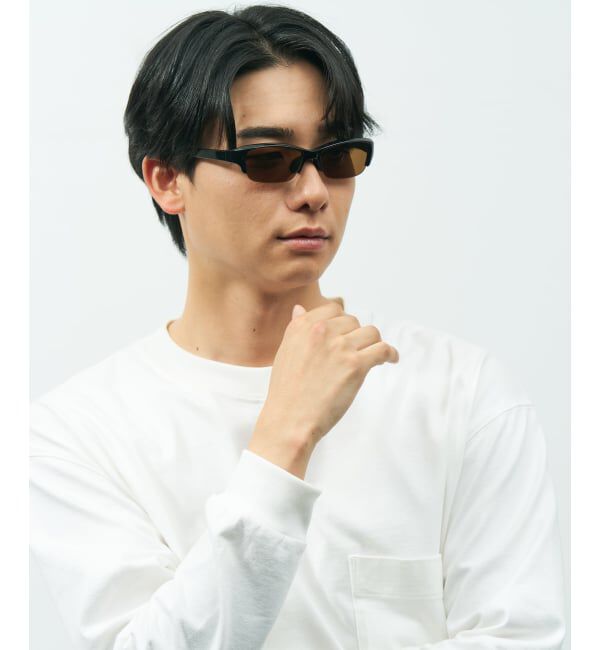  「WEB限定 SUNCUTGlasses/UV100％CUT スクエア型 サングラス | CLAP CLICK搭載搭載 スポーツ・アウトドア」|サングラス|