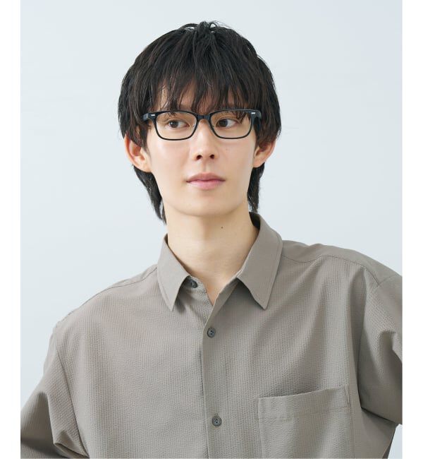  「Men's BASIC (メンズ･ベーシック) ウェリントン型 メガネ | レンズ交換券付」|メガネ|黒3