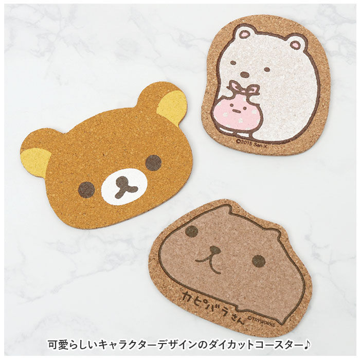 BACKYARD FAMILY「コースター コルク 通販 コルクコースター ダイカット 茶たく 茶托 キャラクター グッズ 托子」|その他|