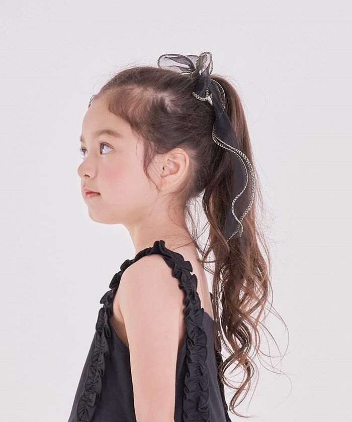 BACKYARD FAMILY「キッズ ヘアゴム リボン 通販 オーガンジー ゴールド 48172102」|ヘアゴム・シュシュ|