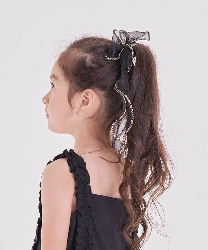 BACKYARD FAMILY「キッズ ヘアゴム リボン 通販 オーガンジー ゴールド 48172102」|ヘアゴム・シュシュ|