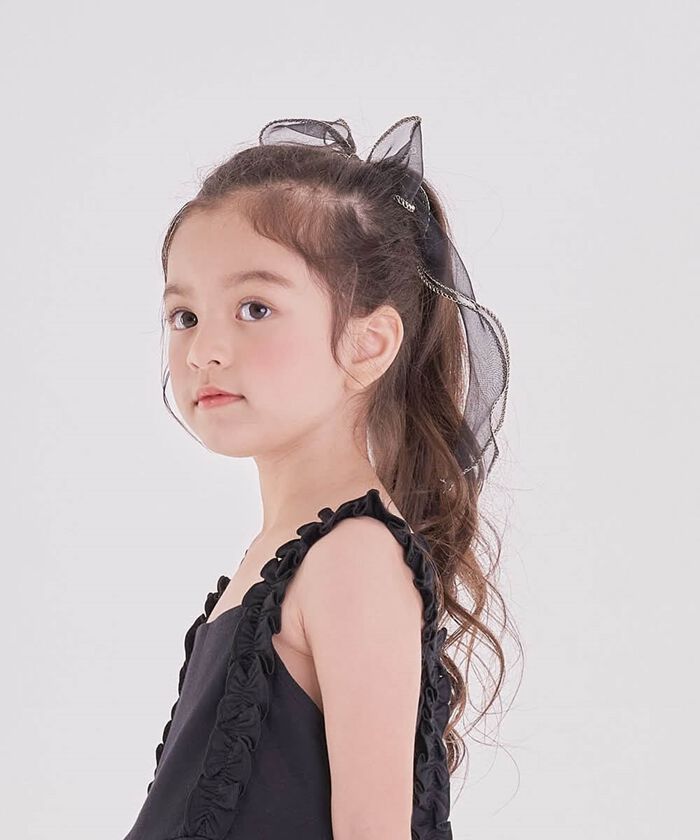 BACKYARD FAMILY「キッズ ヘアゴム リボン 通販 オーガンジー ゴールド 48172102」|ヘアゴム・シュシュ|