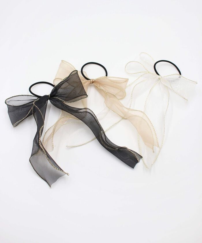 BACKYARD FAMILY「キッズ ヘアゴム リボン 通販 オーガンジー ゴールド 48172102」|ヘアゴム・シュシュ|