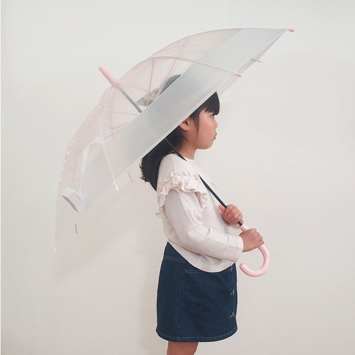 BACKYARD FAMILY「キッズ 女の子 傘 50cm 男の子 通販 長傘 手開き ビニール傘 かさ カサ 雨傘 子ども傘」|傘|
