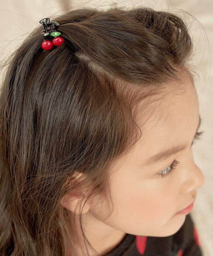 BACKYARD FAMILY「Rora ヘアクリップ キッズ 2個セット 通販 ペアチェリー さくらんぼ ヘアークリップ 髪どめ」|その他|