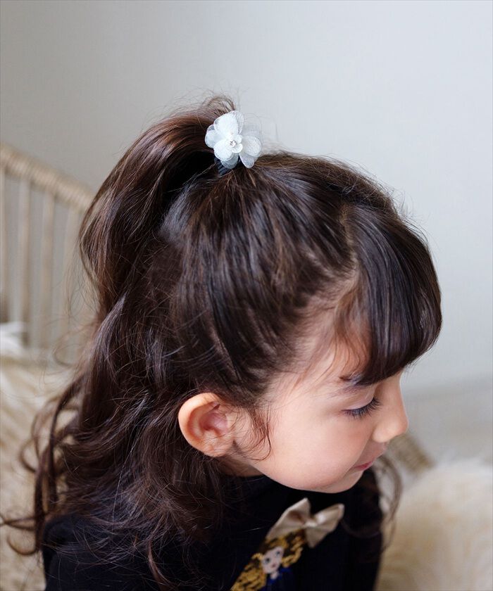 BACKYARD FAMILY「ヘアゴム キッズ 花 通販 Rora ローラ スノーフラワー 髪ゴム 髪飾り 髪どめ 髪留め」|ヘアゴム・シュシュ|