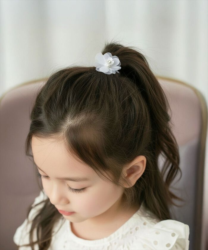 BACKYARD FAMILY「ヘアゴム キッズ 花 通販 Rora ローラ スノーフラワー 髪ゴム 髪飾り 髪どめ 髪留め」|ヘアゴム・シュシュ|
