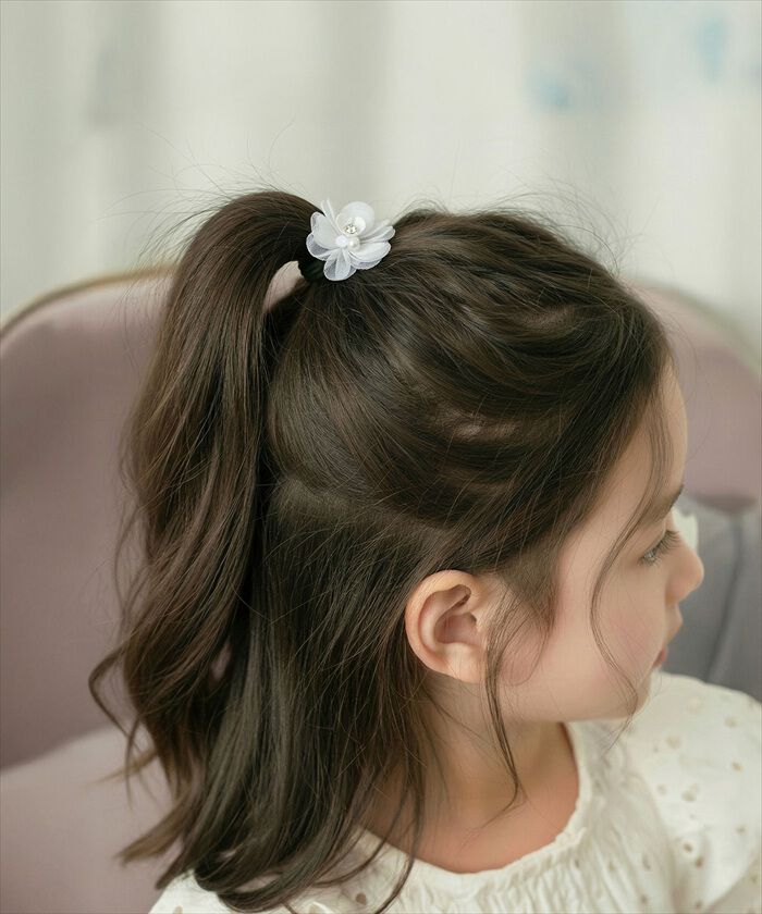 BACKYARD FAMILY「ヘアゴム キッズ 花 通販 Rora ローラ スノーフラワー 髪ゴム 髪飾り 髪どめ 髪留め」|ヘアゴム・シュシュ|