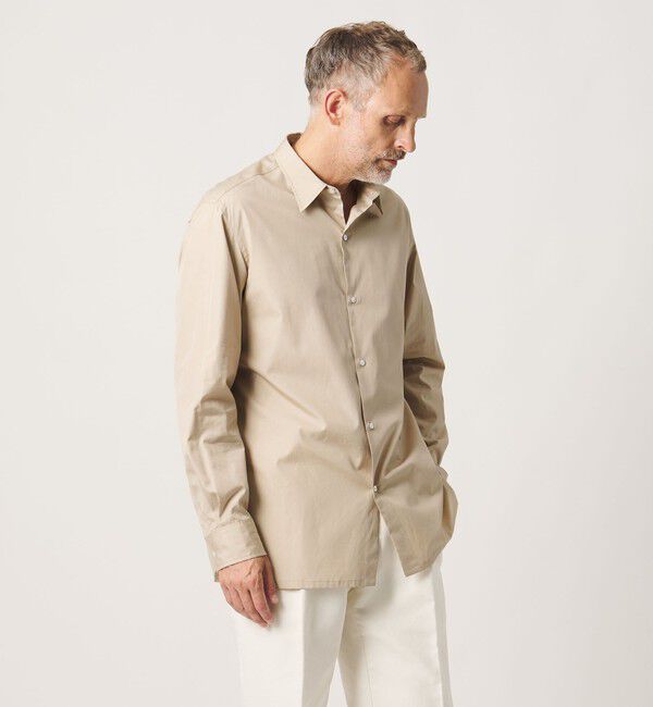 UNITED ARROWS「＜SOVEREIGN＞ソリッド レギュラーカラーシャツ」|シャツ・ブラウス|BEIGE