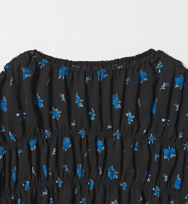 EMMEL REFINES「＜EMMEL REFINES＞EM フラワープリント シャーリング ブラウス」|シャツ・ブラウス|