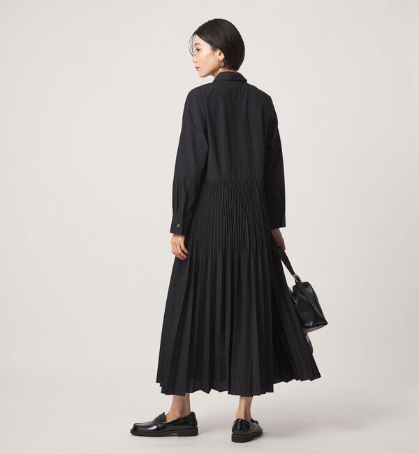 UNITED ARROWS green label relaxing「［size SHORT/TALLあり］ワッシャー プリーツ ロングスリーブ ワンピース」|ワンピース|