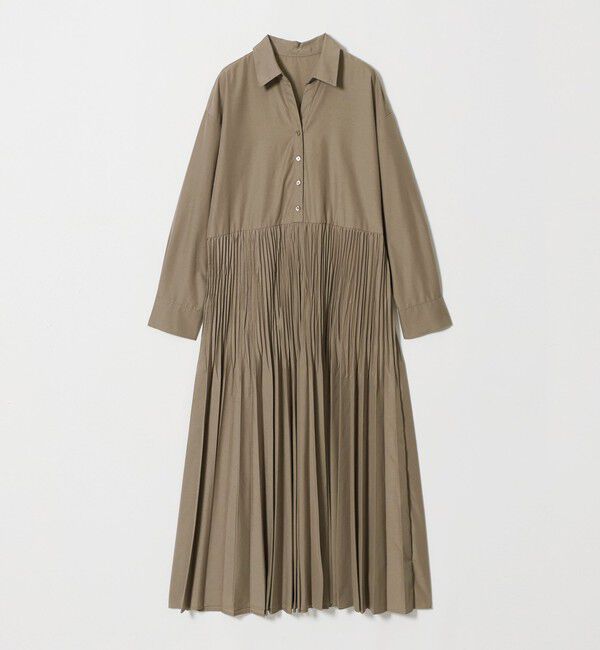 UNITED ARROWS green label relaxing「［size SHORT/TALLあり］ワッシャー プリーツ ロングスリーブ ワンピース」|ワンピース|