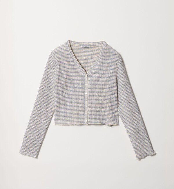 BEAUTY&YOUTH UNITED ARROWS「ソリッド＆チェック Vネック カーディガン」|カーディガン|LT.BLUE