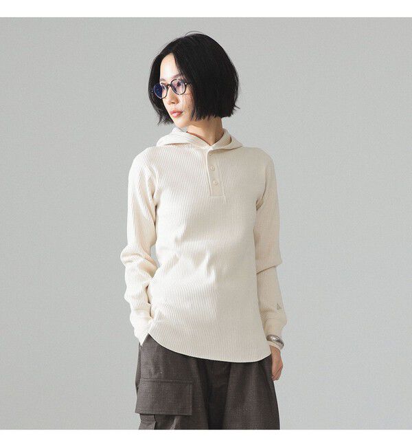 BEAMSBOY「【別注】Healthknit &times; maturely / リブ フード ヘンリー ロングスリーブ」|Tシャツ・カットソー|NATURAL