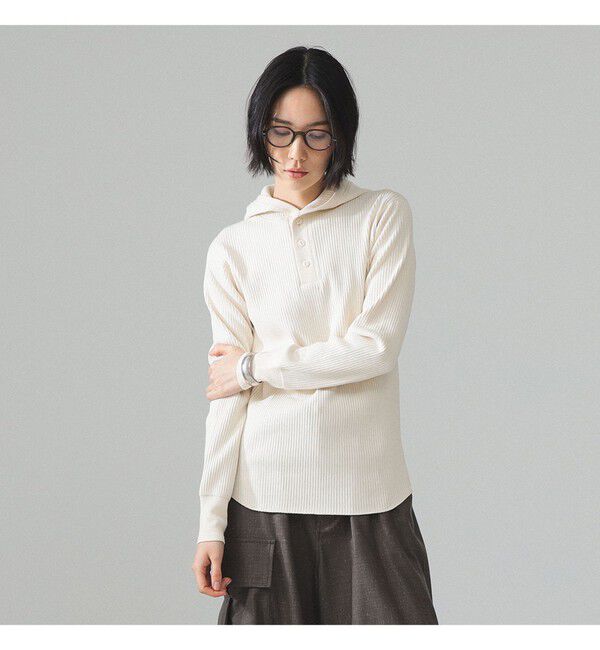 BEAMSBOY「【別注】Healthknit &times; maturely / リブ フード ヘンリー ロングスリーブ」|Tシャツ・カットソー|