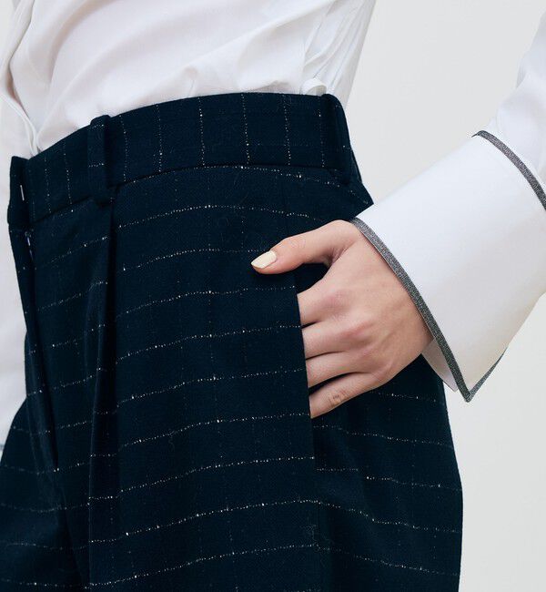 DES PRES「フェイドウィンドウペーンウールナイロン タックハーフパンツ」|その他|