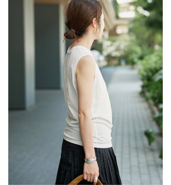VERMEIL par iena「キュプラコットンノースリーブ」|Tシャツ・カットソー|