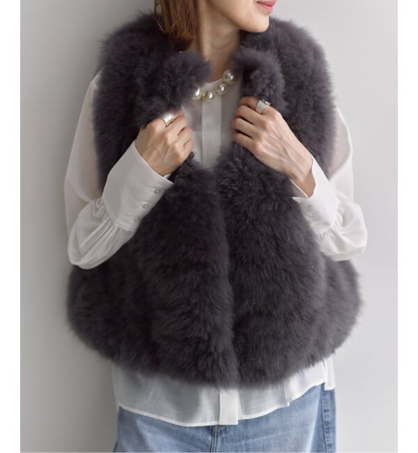 VERMEIL par iena「Cashmere Fur gilet」|その他|