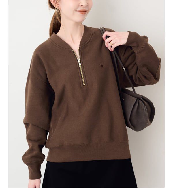 SLOBE IENA「《予約》Champion/チャンピオン SLOBE別注 ハーフジップスウェット」|スウェット・ジャージ|
