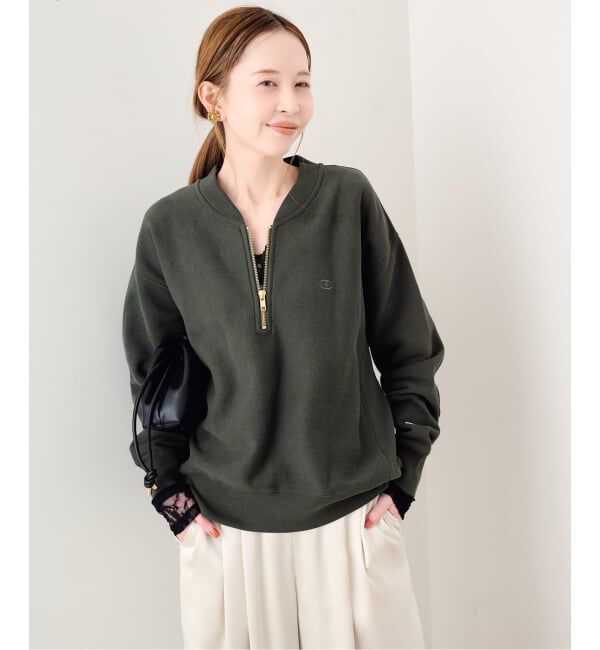 SLOBE IENA「《予約》Champion/チャンピオン SLOBE別注 ハーフジップスウェット」|スウェット・ジャージ|
