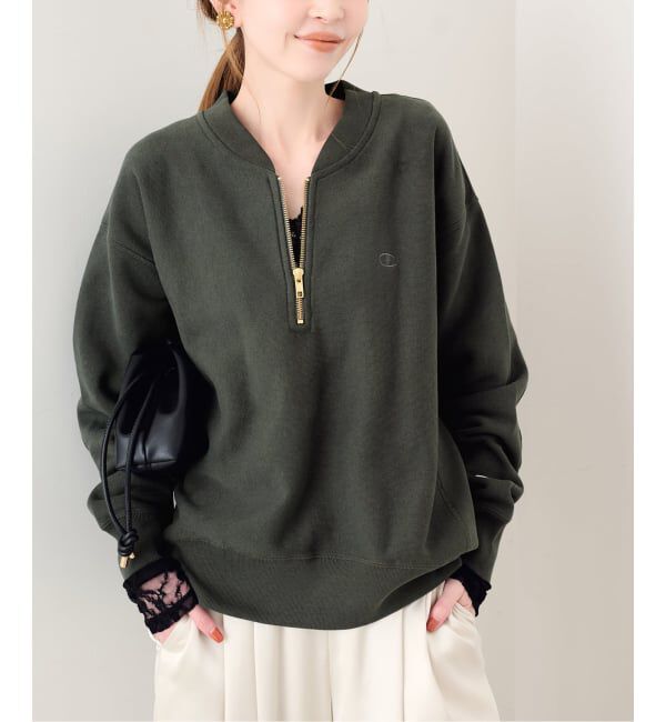 SLOBE IENA「《予約》Champion/チャンピオン SLOBE別注 ハーフジップスウェット」|スウェット・ジャージ|