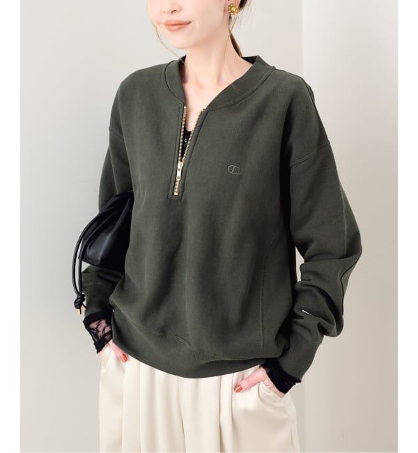 SLOBE IENA「《予約》Champion/チャンピオン SLOBE別注 ハーフジップスウェット」|スウェット・ジャージ|