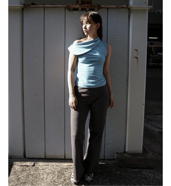 PULP「OMO/オモ Stripes Boatneck Top」|Tシャツ・カットソー|