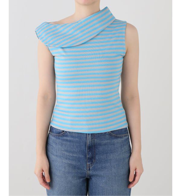 PULP「OMO/オモ Stripes Boatneck Top」|Tシャツ・カットソー|