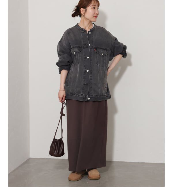 JOURNAL STANDARD relume「別注【LEVI&rsquo;S】COLLARLESS XL TRUCKER BK：デニムジャケット」|デニムジャケット|