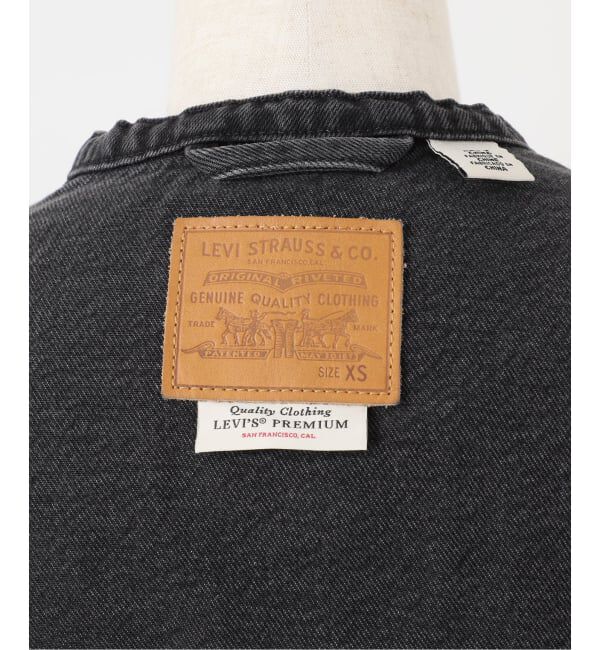 JOURNAL STANDARD relume「別注【LEVI&rsquo;S】COLLARLESS XL TRUCKER BK：デニムジャケット」|デニムジャケット|