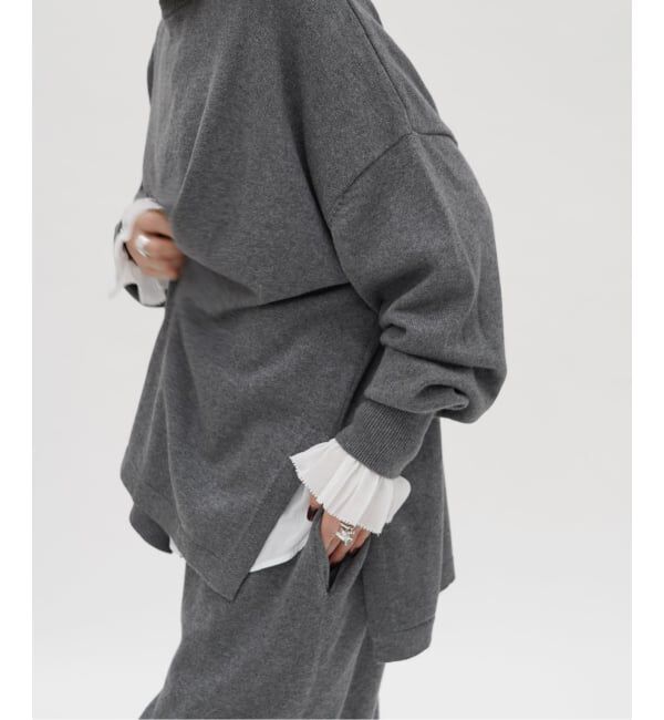 journal standard luxe「CCaテンジク クルーネックスリットプルオーバー」|ニット・セーター|