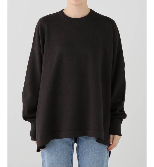journal standard luxe「CCaテンジク クルーネックスリットプルオーバー」|ニット・セーター|ブラウン