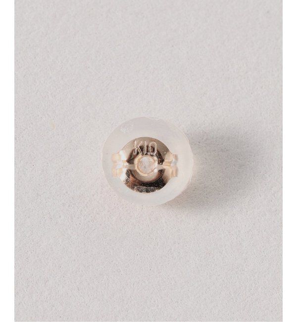 Lilas by Spick&Span「ブラウンダイヤフープピアス K10（両耳）」|ピアス|