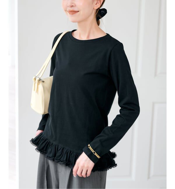 U by SPICK&SPAN「《追加》フリルミディカットトップス」|Tシャツ・カットソー|