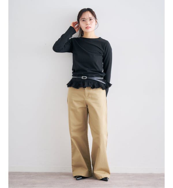 U by SPICK&SPAN「《追加》フリルミディカットトップス」|Tシャツ・カットソー|