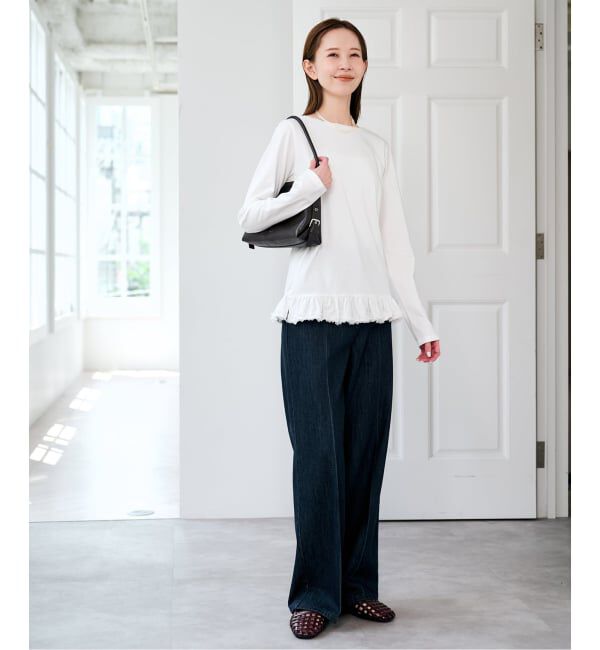 U by SPICK&SPAN「《追加》フリルミディカットトップス」|Tシャツ・カットソー|