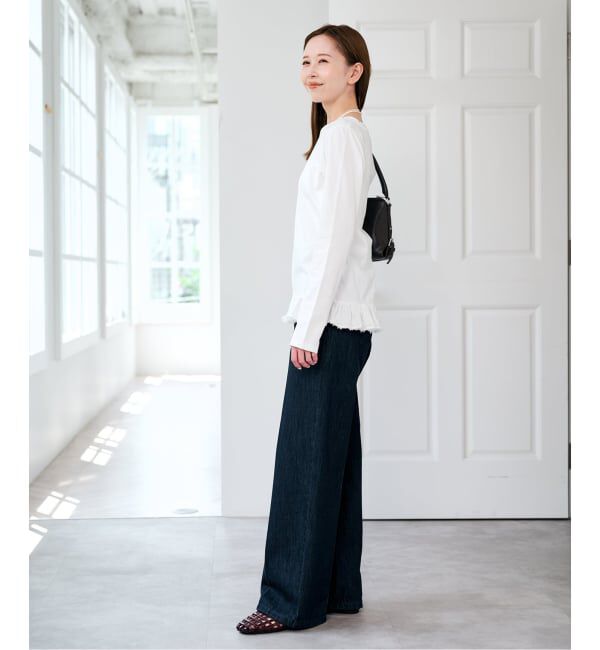 U by SPICK&SPAN「《追加》フリルミディカットトップス」|Tシャツ・カットソー|