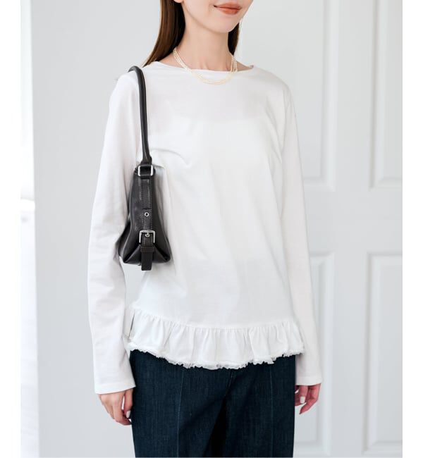 U by SPICK&SPAN「《追加》フリルミディカットトップス」|Tシャツ・カットソー|
