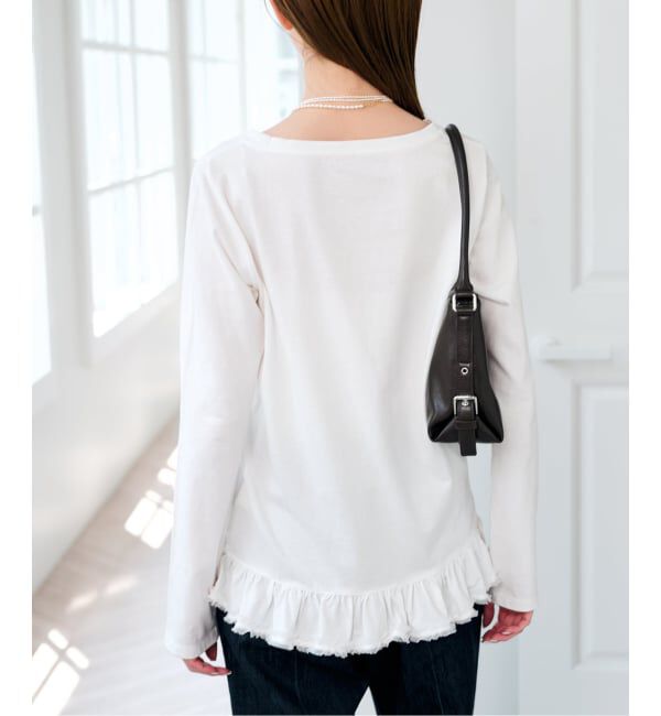 U by SPICK&SPAN「《追加》フリルミディカットトップス」|Tシャツ・カットソー|